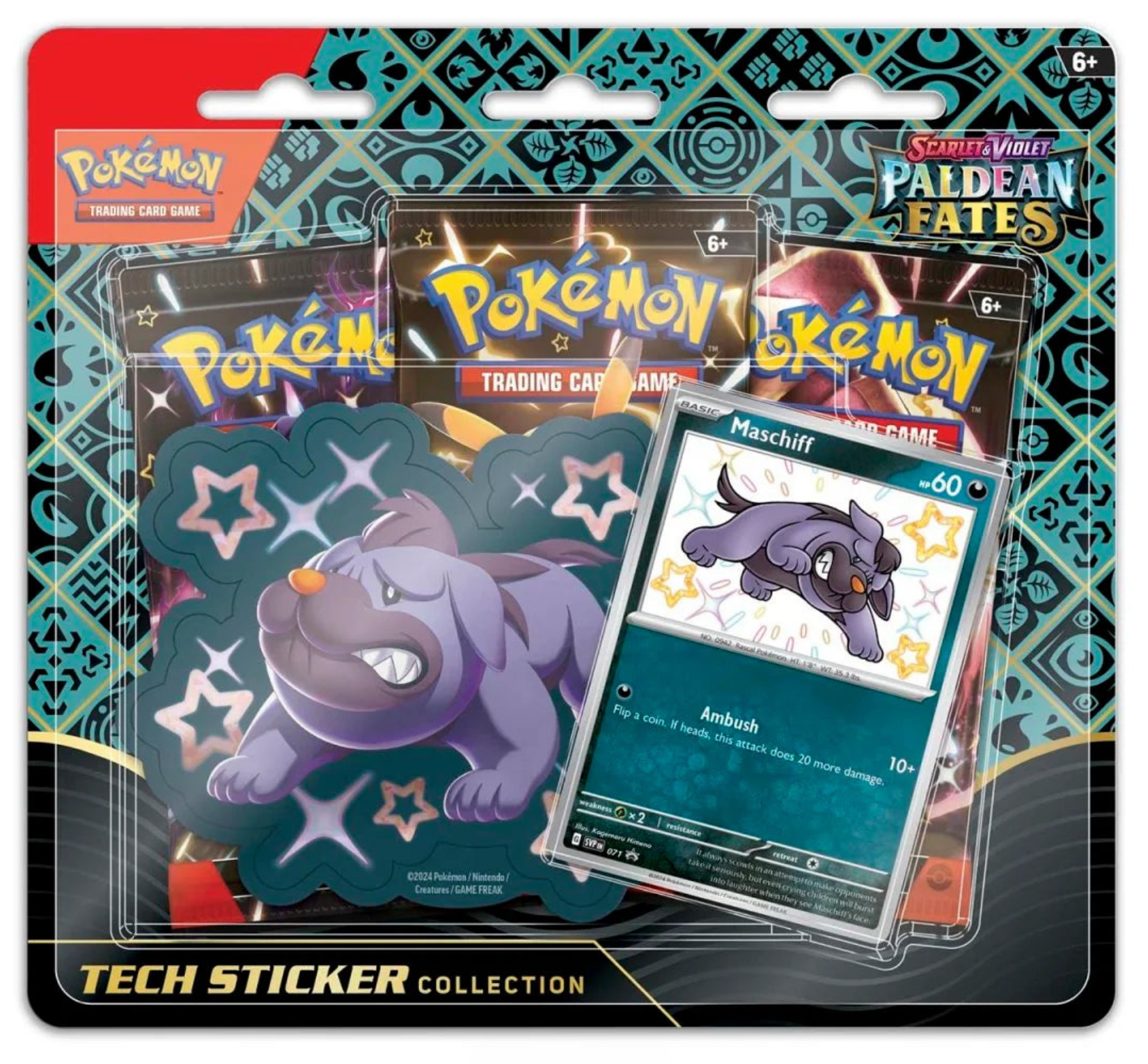 Pokémon TCG: Paldean Fates Tech Sticker Triple Blister