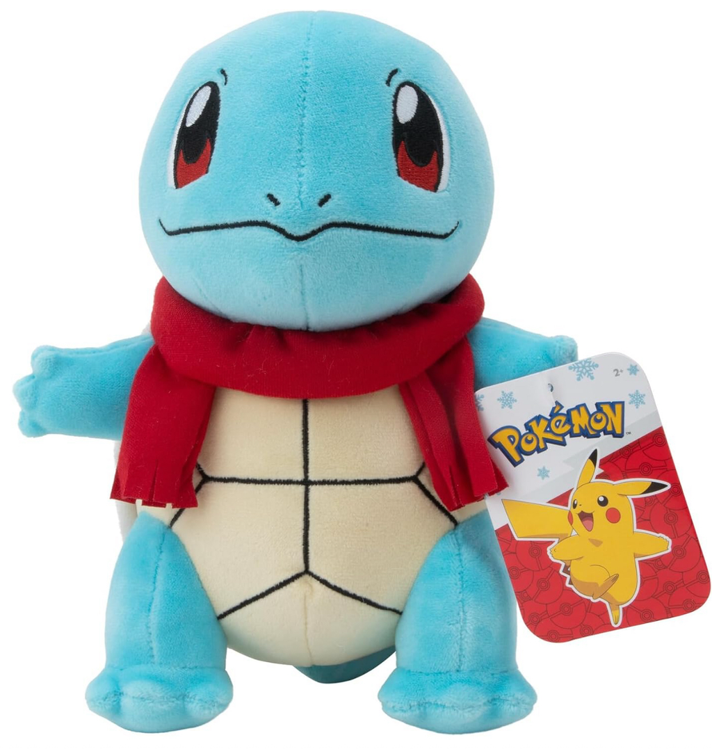 Pokémon 8” Plush – Squirtle with Scarf